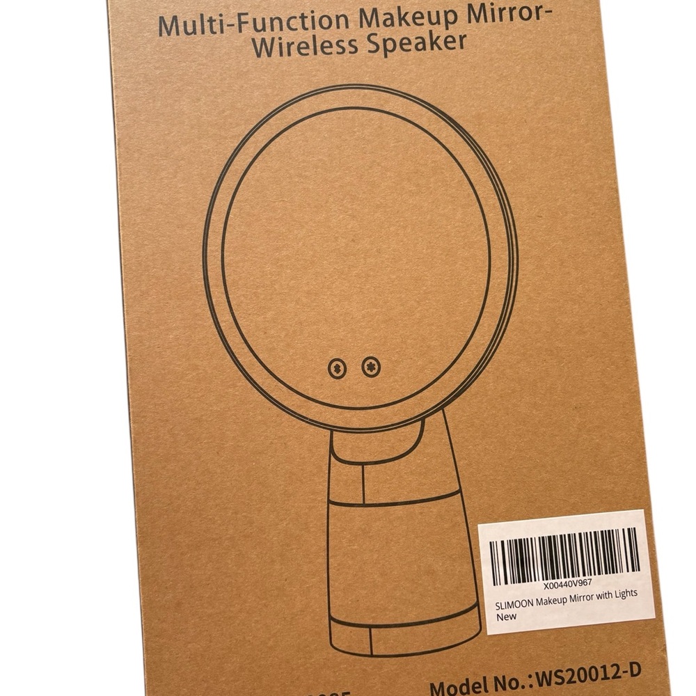 New Multi-Function Makeup Mirror with Wireless Speaker white